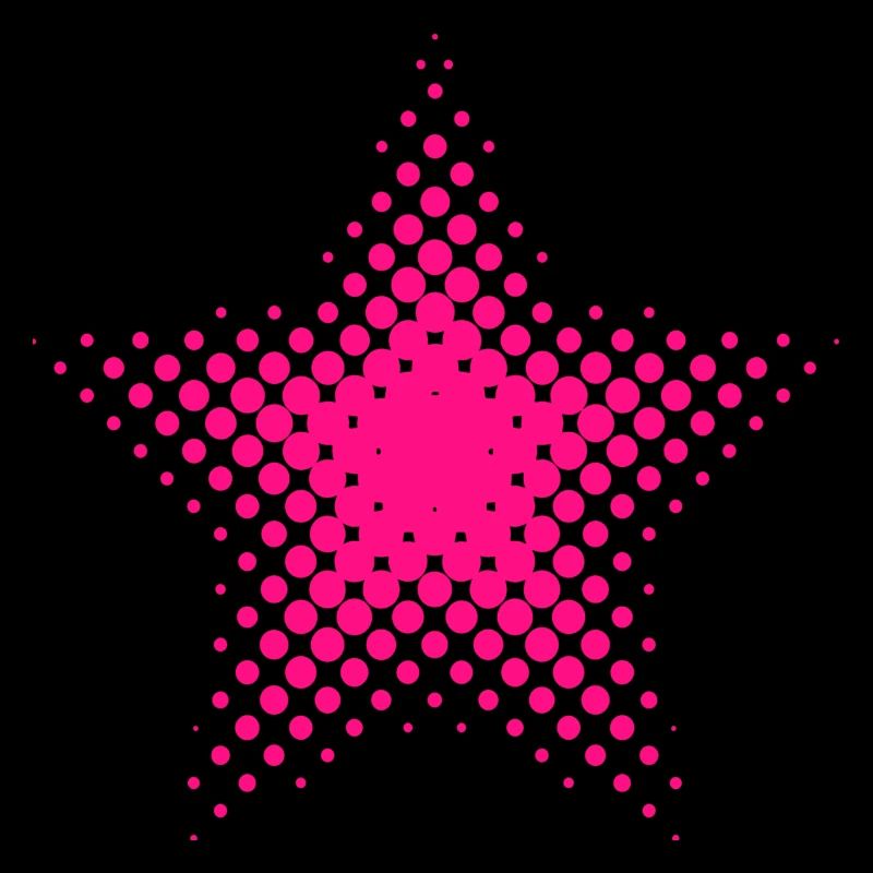 Neon Pink Sternenstern Halftone