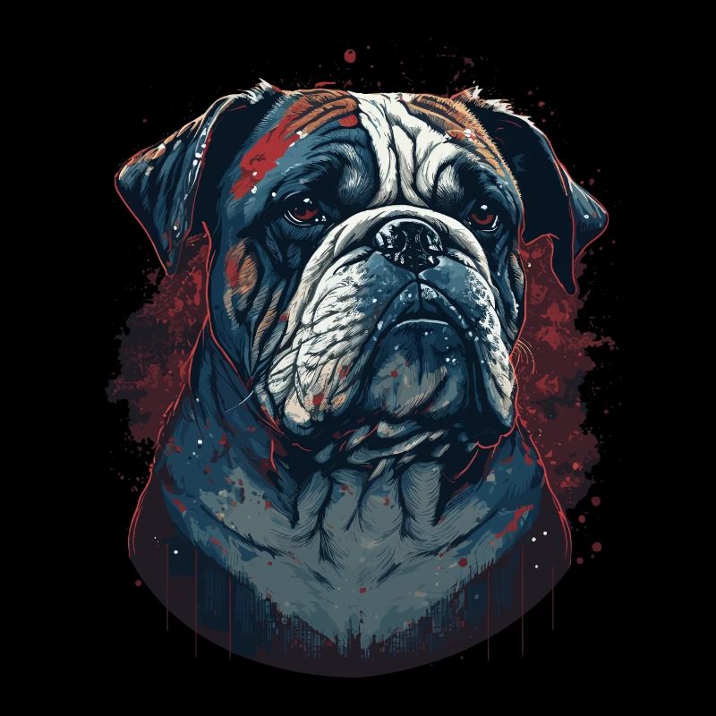 Dunkelgraue Bulldogge