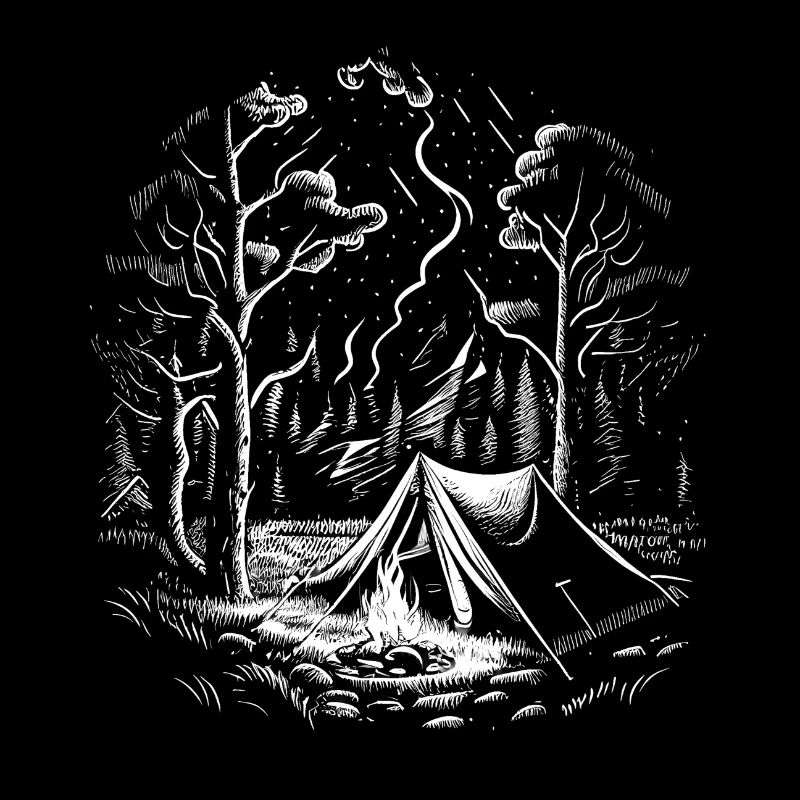 Camping in the wilderness