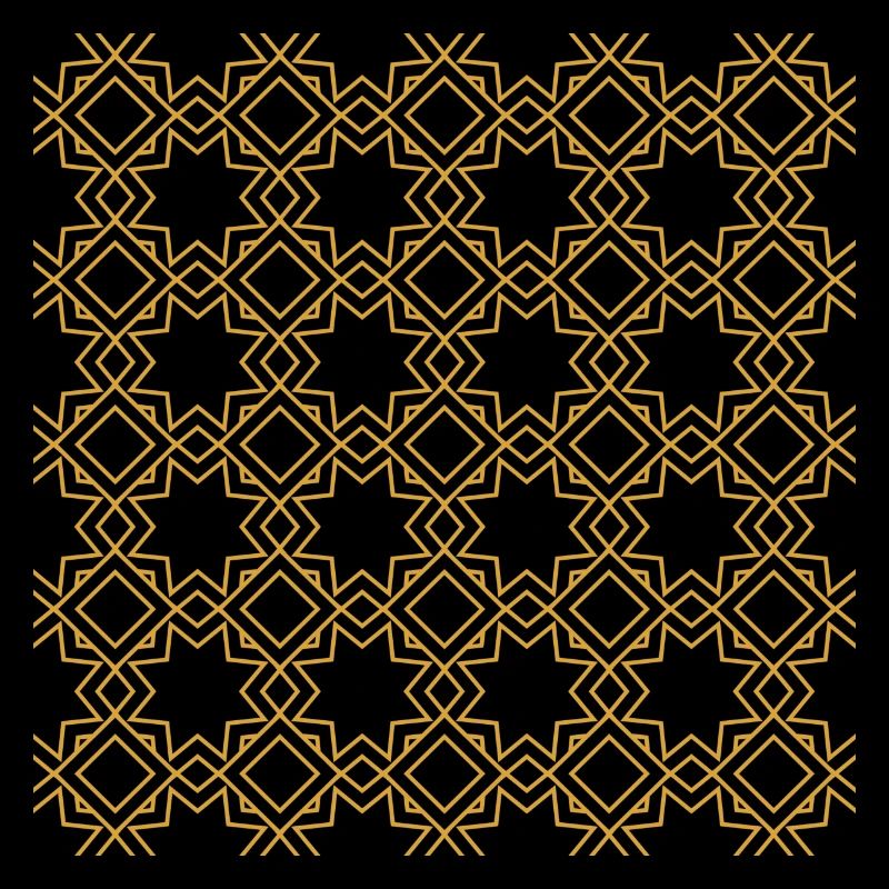 Golden arab islamic pattern