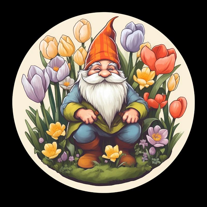 Dwarf in the flower field