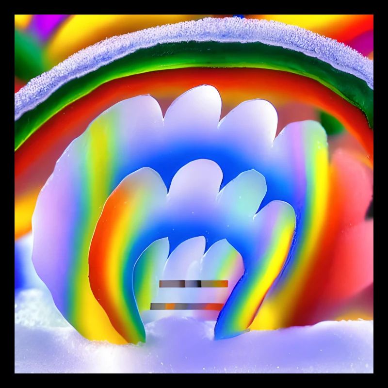 rainbow in winter