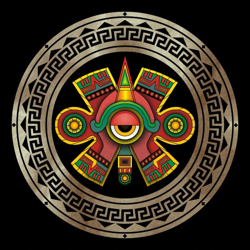Aztec God Ollin ancient symbol