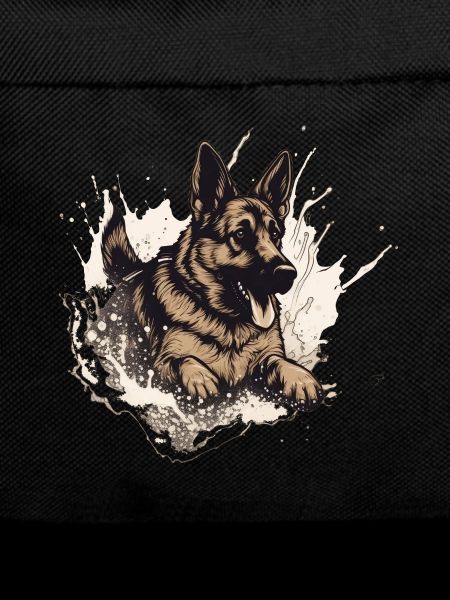 German-shepherd Dock-Diving into Water