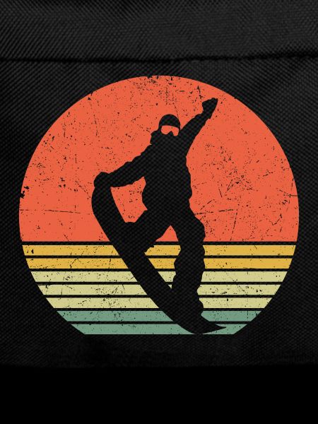 Snowboarding retro snowboard