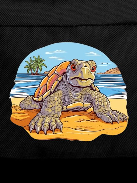 Turtle on the Beach Illustration