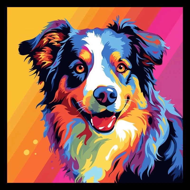 Australian Shepherd Pop Art