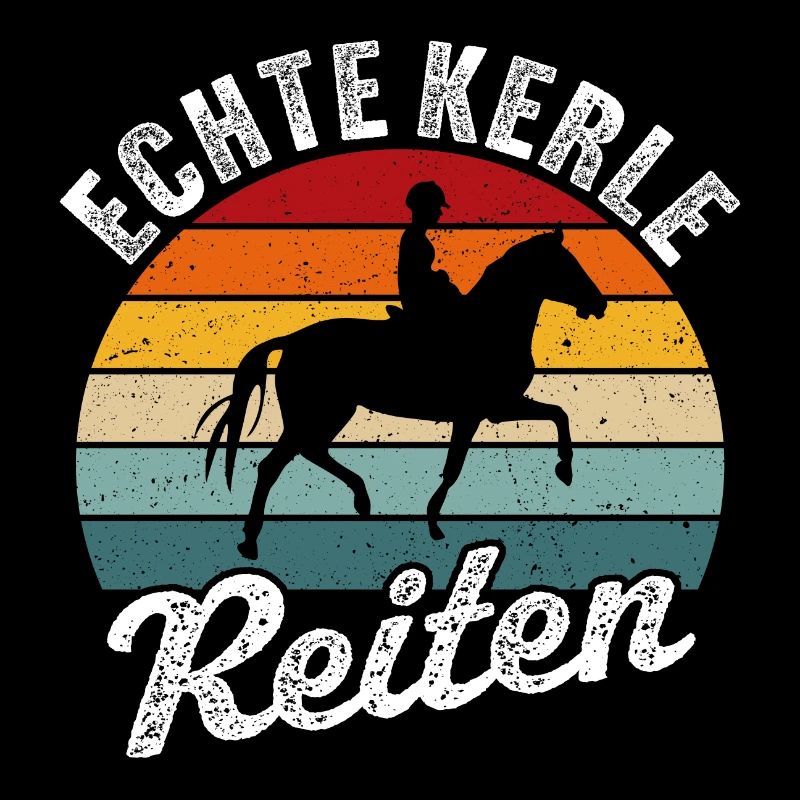 Echte kerle reiten t-shirt reiter
