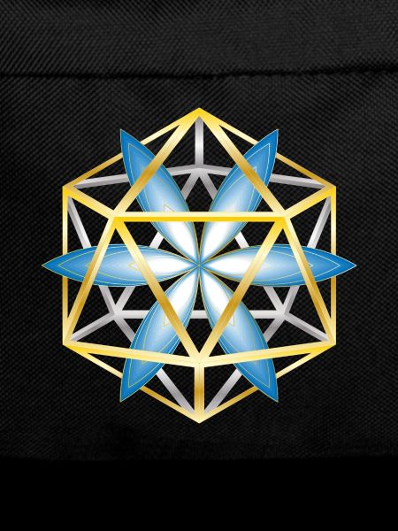 Geometric Mandala Design Blue Gold