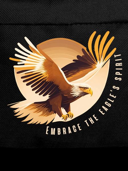 Eagle Soaring with Inspirational Quote
