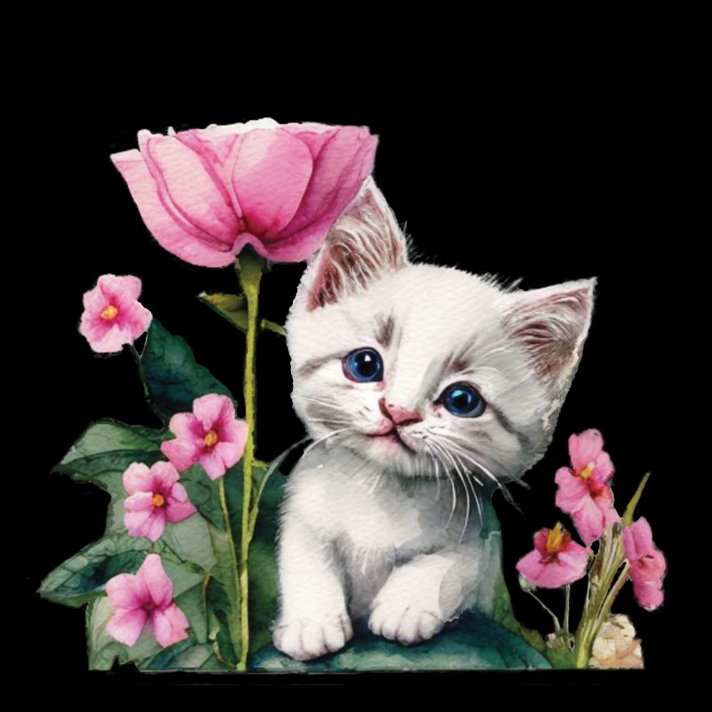 Chaton blanc