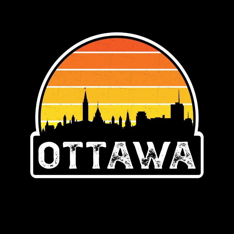 Souvenir de voyage de la ligne d’horizon du drapeau du Canada d’Ottawa