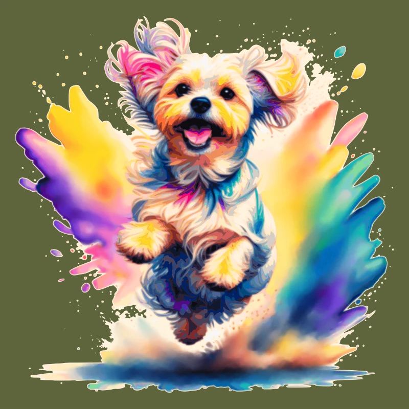 Chiot Maltais sautant