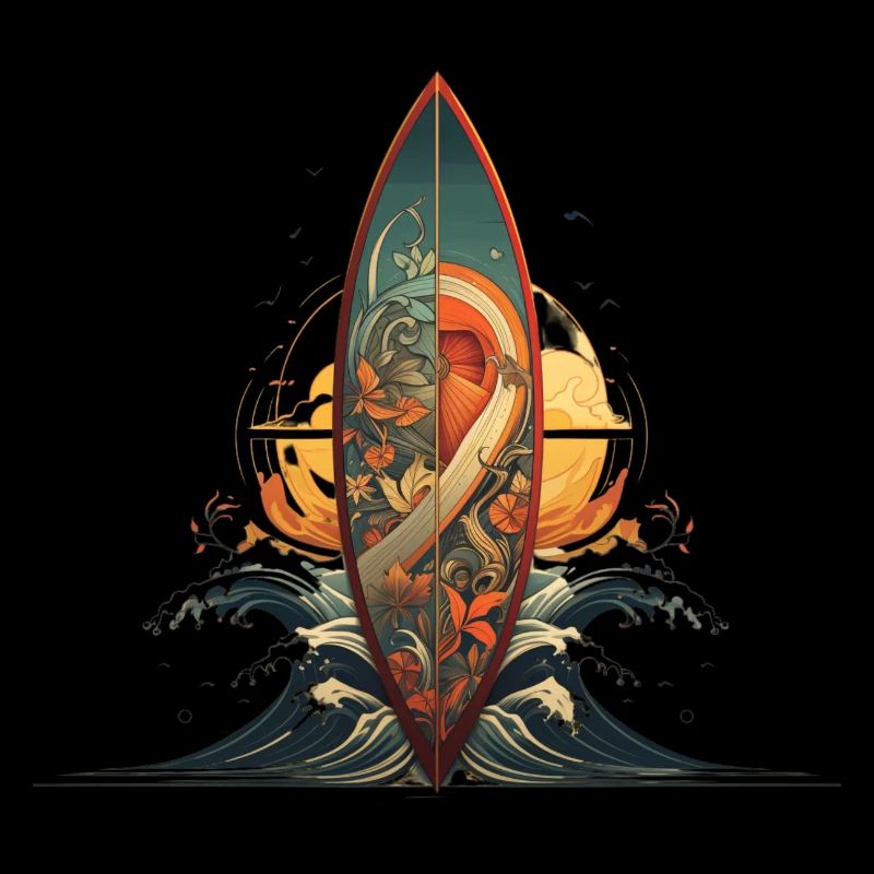 Surfboard Shared Sea Artwork Surfing