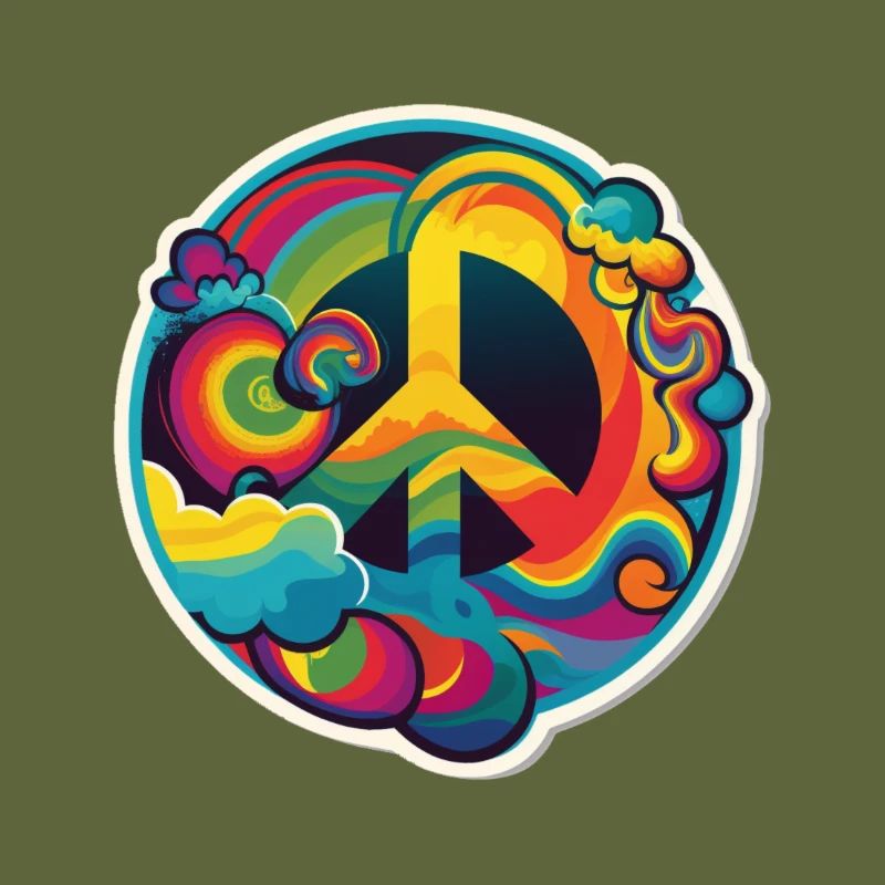 Psychedelisches Peace Zeichen