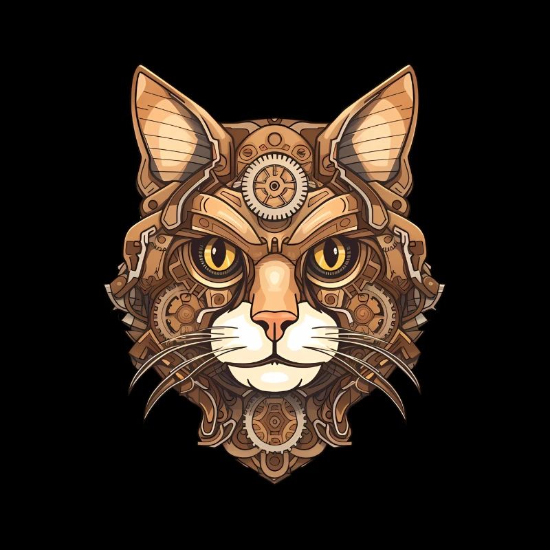 Steampunk Cat Cat Head