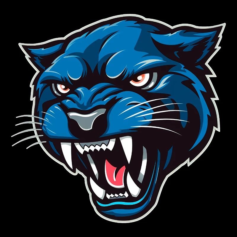 Panther Head Blue