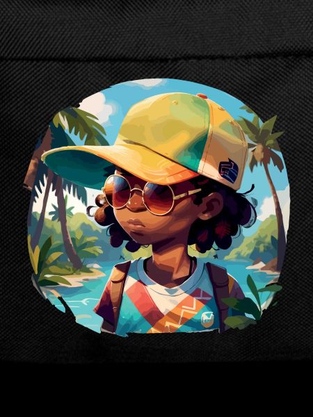 Black Kid on Tropical Beach