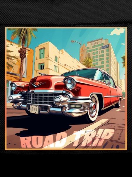 Road Trip,Car,America,Catoon Look