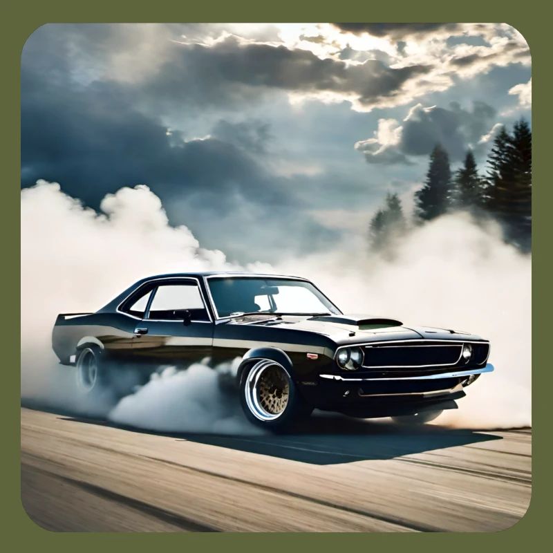 Noir Odtimer Drift Car Turbo avec Fumée