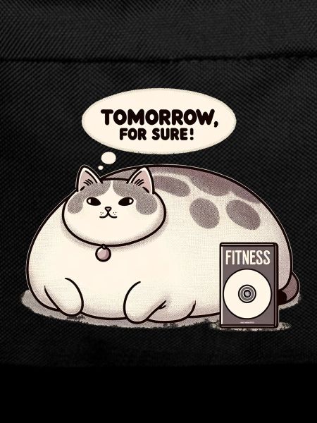 Fitness grouch cat