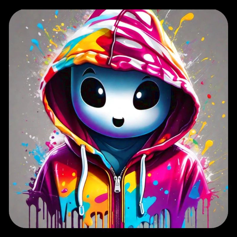 Fantôme mignon dans un sweat à capuche coloré