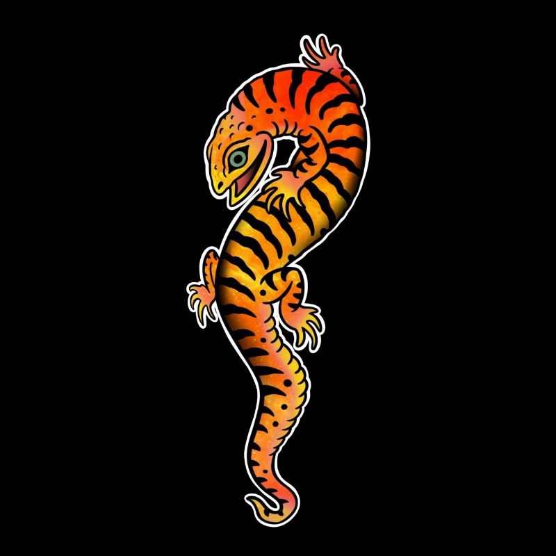 Lizard tattoo style
