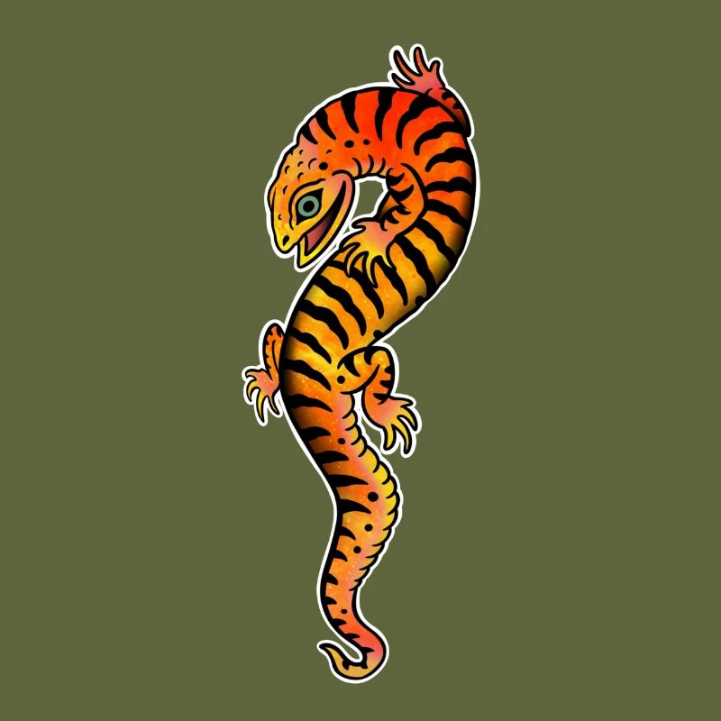 Lizard tattoo style