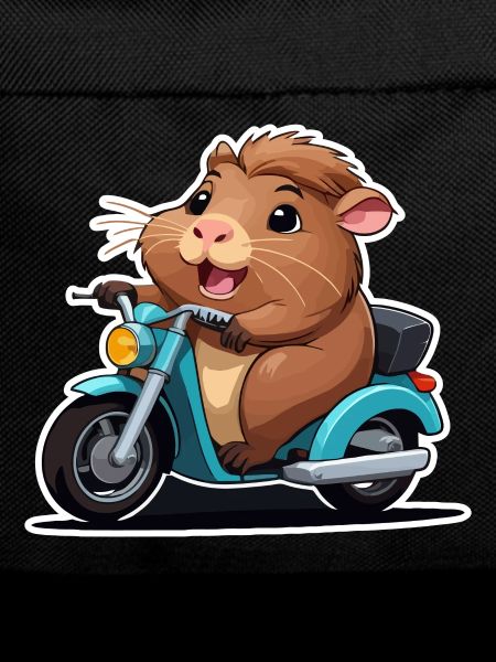 Guinea pig on moped