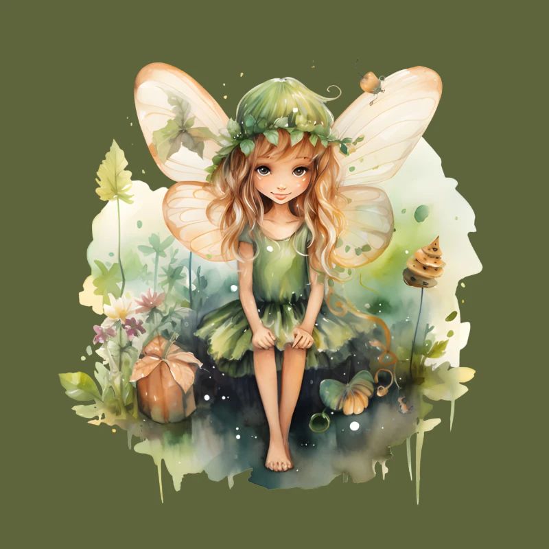 Kleine Aquarellfee