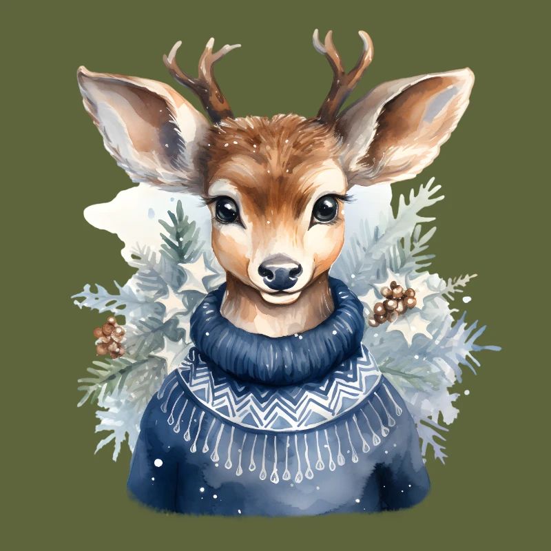 Rentier Winterpullover