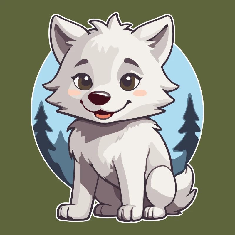 Niedlicher Wolf oder Hund Husky