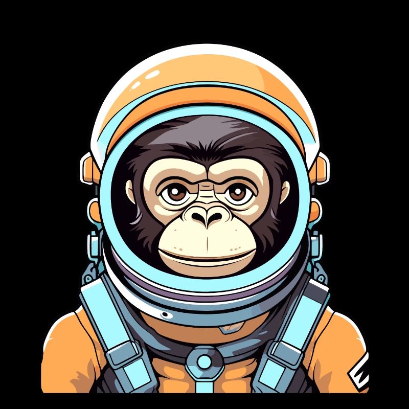 Monkey Astronaut Illustration