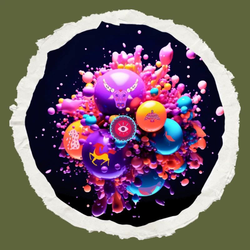 Kosmische funky Blasen