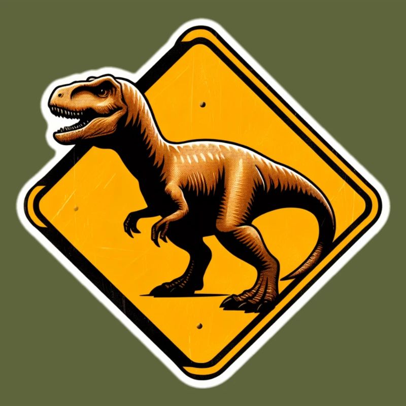 T-Rex Warnschild Illustration