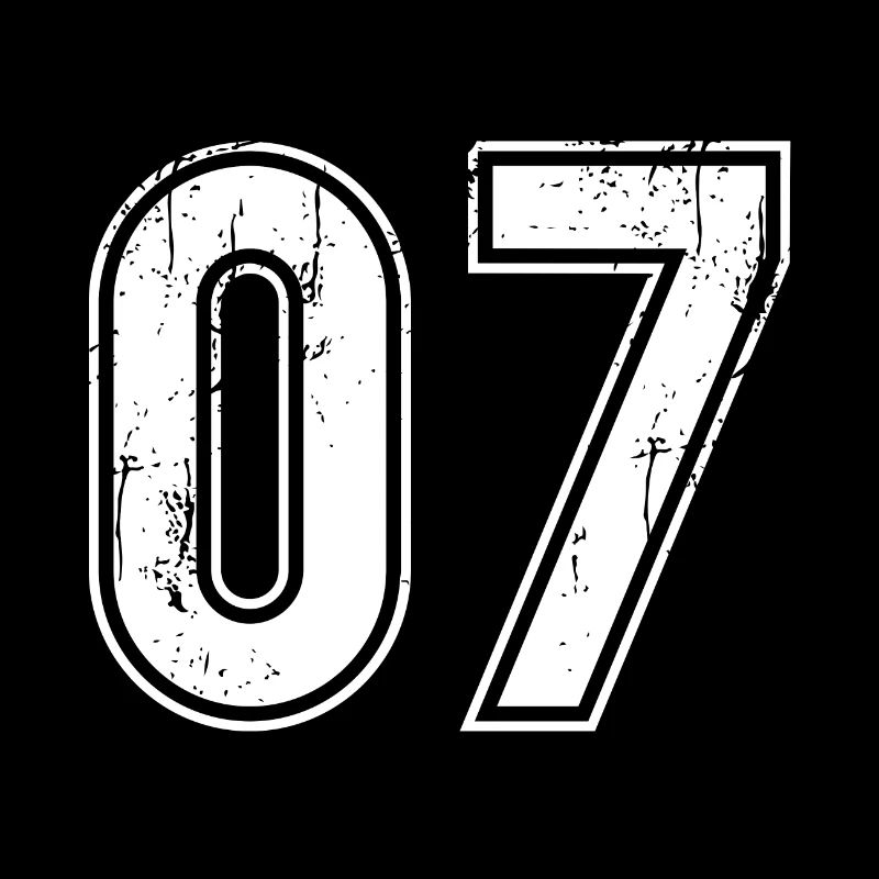 07 Ans Retro Jersey Numéro 07 T-hirt Numéro