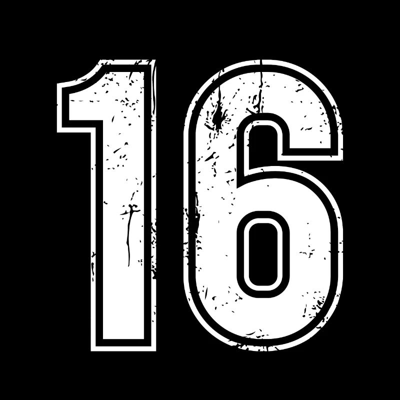 Maillot Rétro 16 Ans Numéro 16 T-hirt Numéro