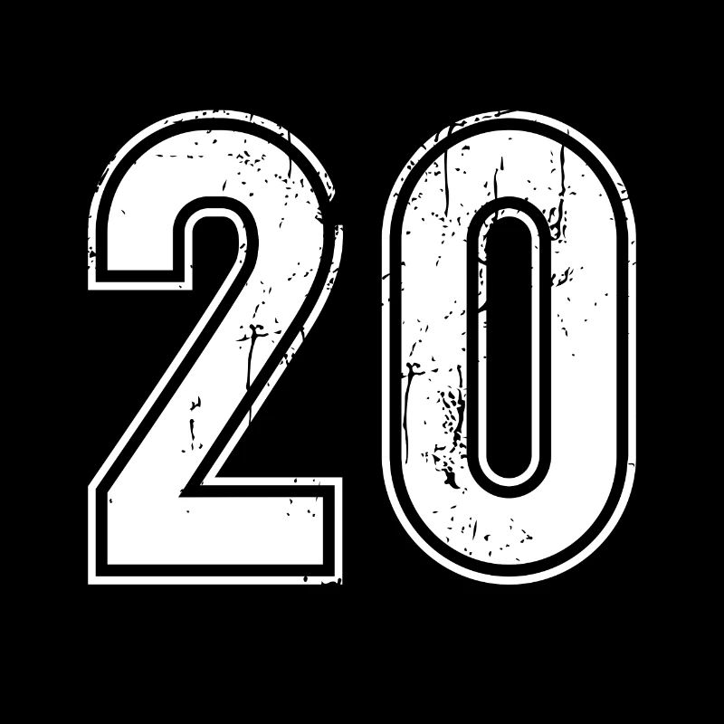 Maillot Rétro 20 Ans Numéro 20 T-hirt Numéro 20