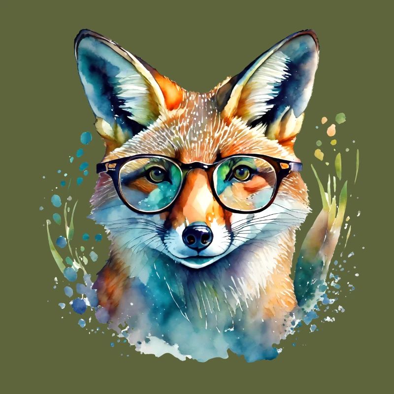 Fox with glasses