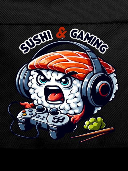 Sushi playing video games