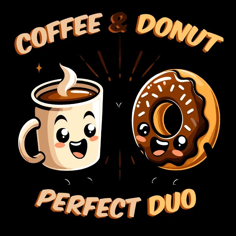 Ein dampfender Kaffee und ein Schokoladen-Donut, ein perfektes Duo