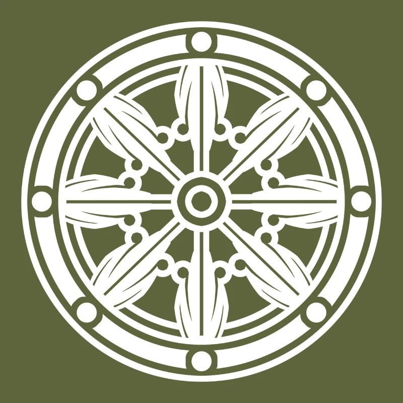 Roue du dharma blanc