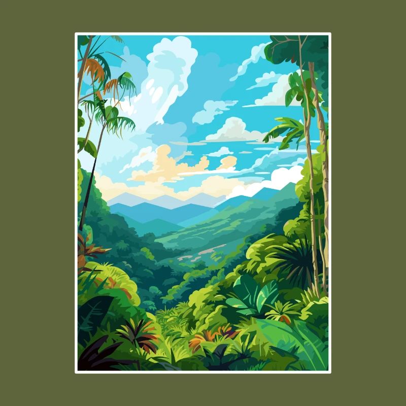 Amazone Regenwald Vintage Reiseposter Souvenir