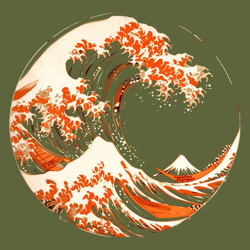 Stylized Hokusai Wave
