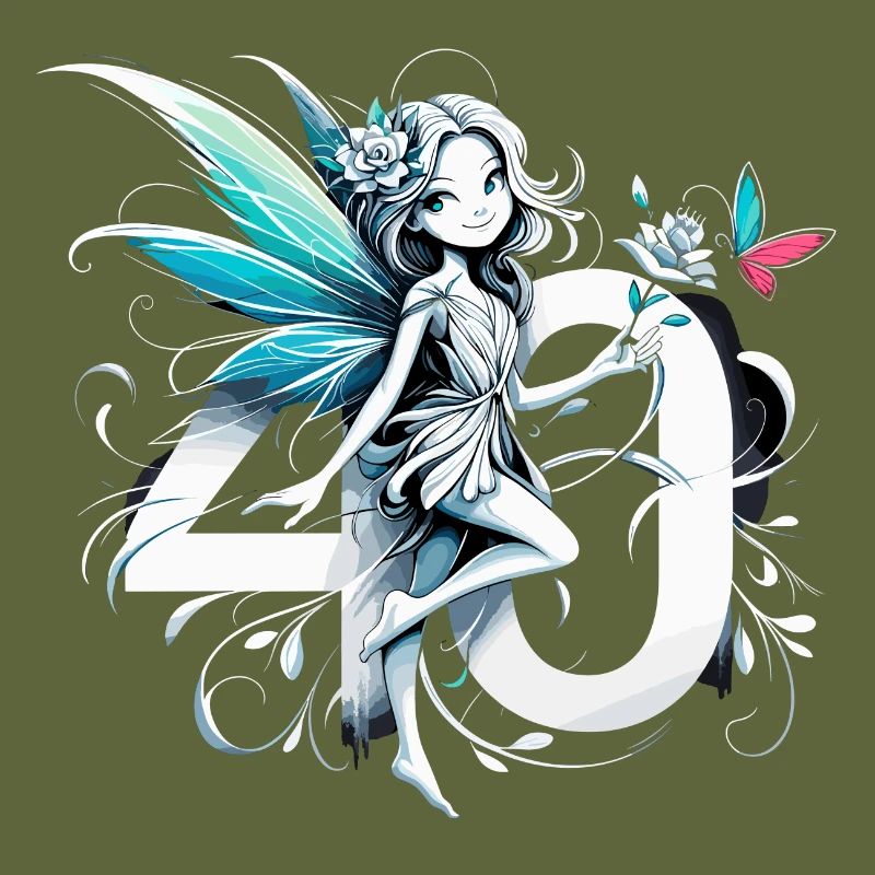 40 ans fée elfe mignon cadeau d’anniversaire