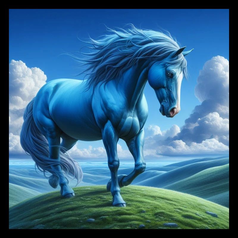 Blaues Pferd