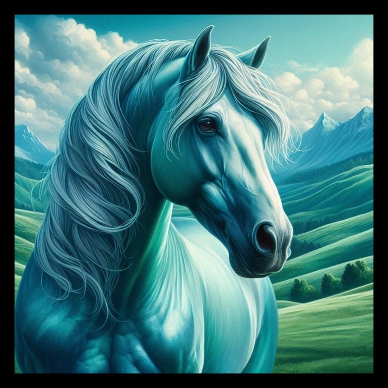 Blaues Pferd