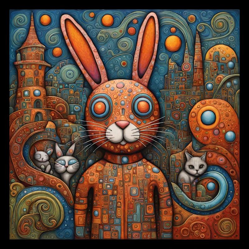 Surreal Pop Animals 9 Rabbit