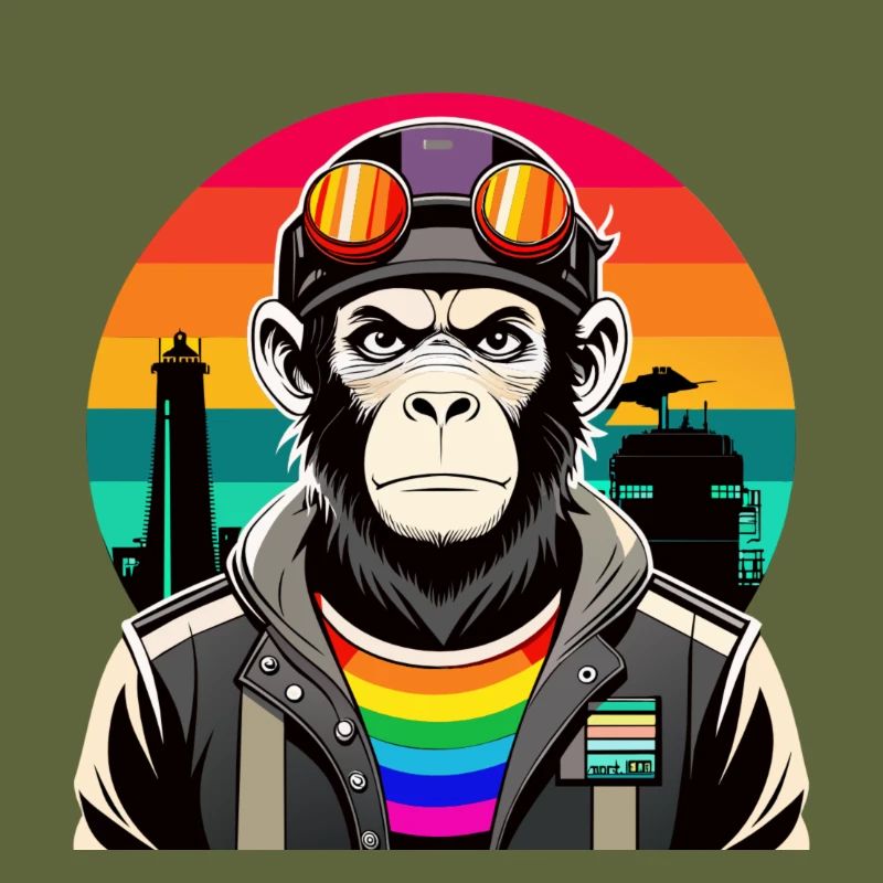 Diversité dans les vibrations : le singe moderne-rétro