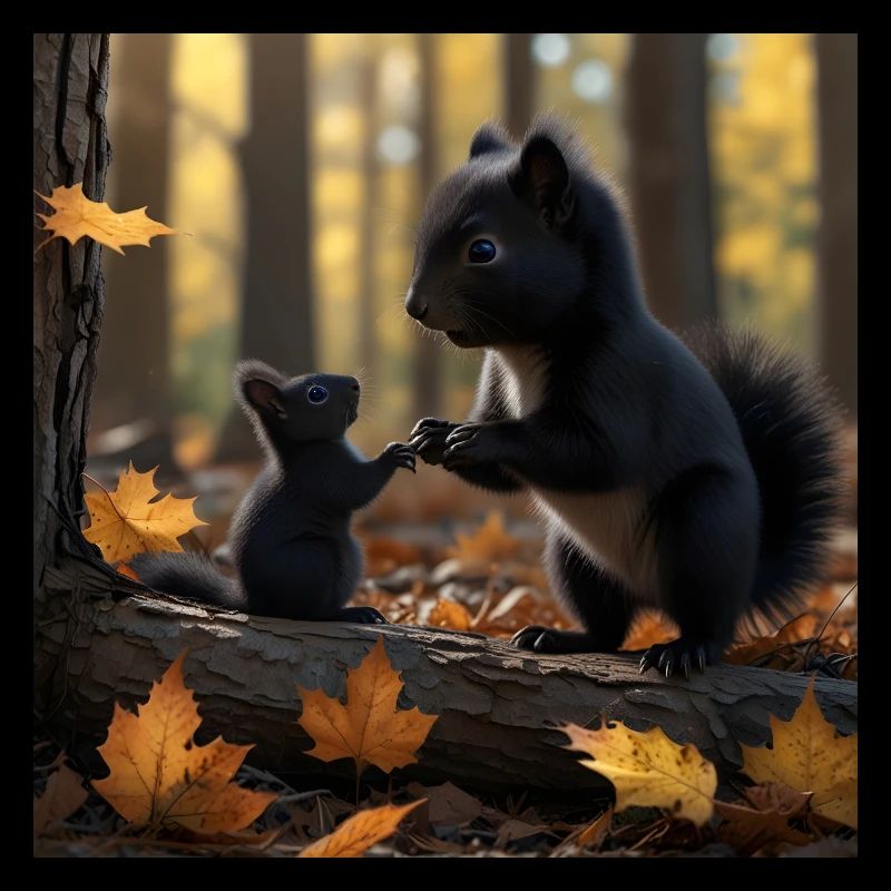 Mutter Eichhörnchen und ihr Baby Kanada